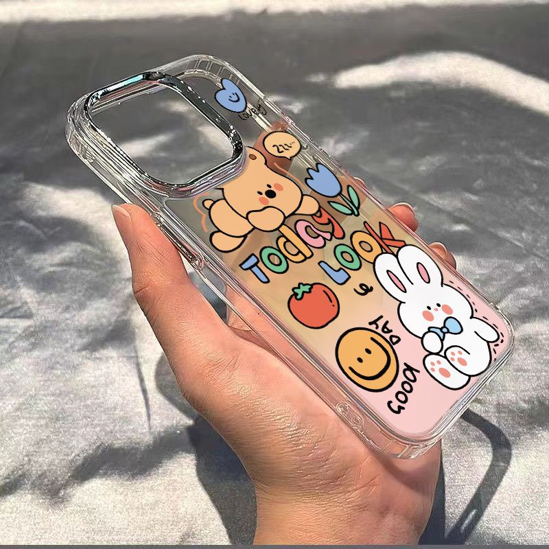 ✅Ốp Điện Thoại Dẻo Họa Tiết Gấu / Thỏ Dễ Thương Chống Sốc Cho iPhone12 / plus1311 14pro max78 FBS4