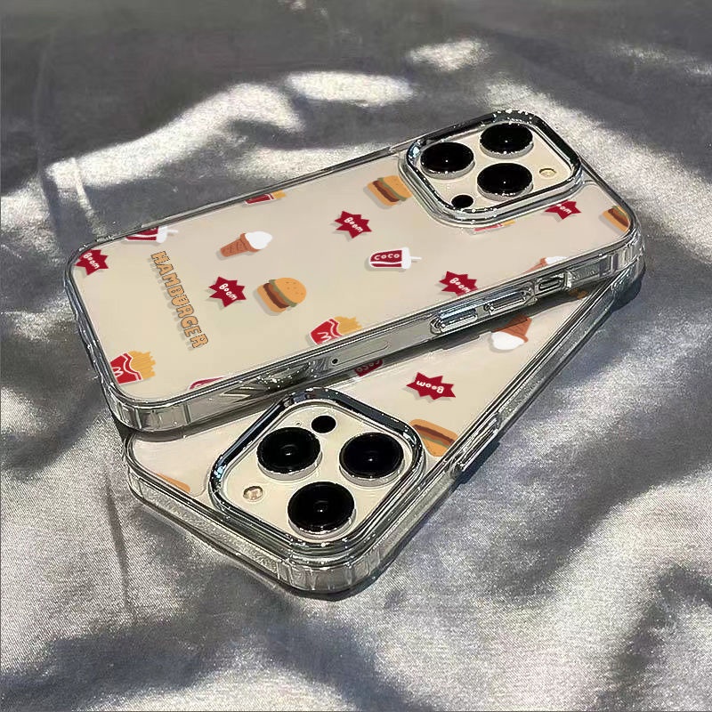 ✅Ốp Điện Thoại Mềm Chống Sốc Hình Hamburger Đơn Giản Cho Iphone 11max 1287In 1314pro 50CJ