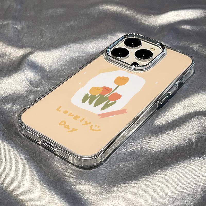 ✅Ốp Điện Thoại Hình Hoa Tulip Chống Sốc Cho Iphone xs14pro13 plus 12 78In Style / 11max Ec8