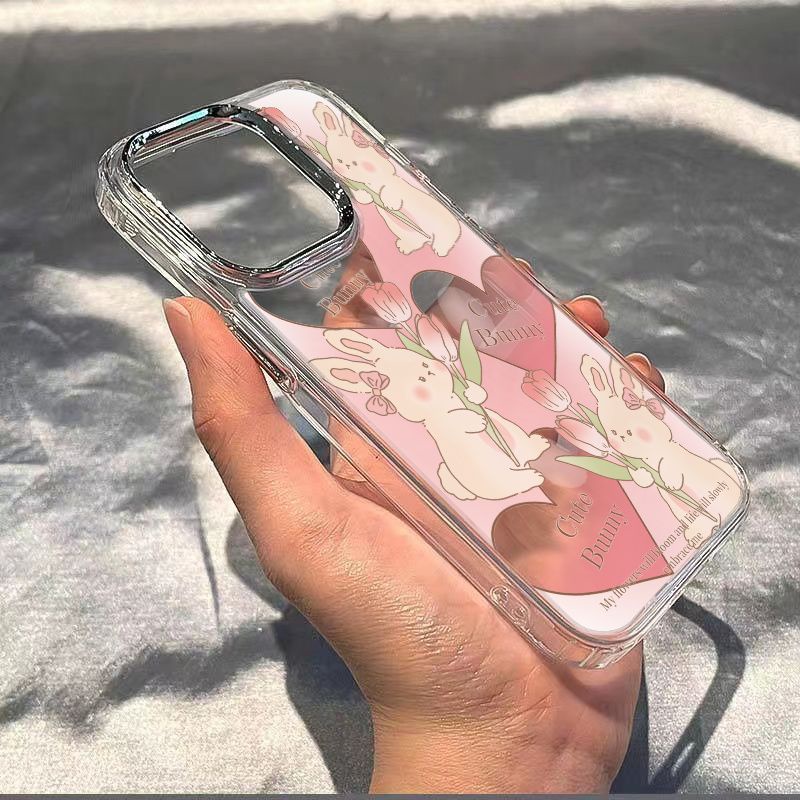 ✅Ốp Điện Thoại Dẻo Họa Tiết Chú Thỏ &amp; Hoa Đơn Giản Chống Sốc Cho iPhone12 CVDK / 1311 14ProPlus xsmax8 7