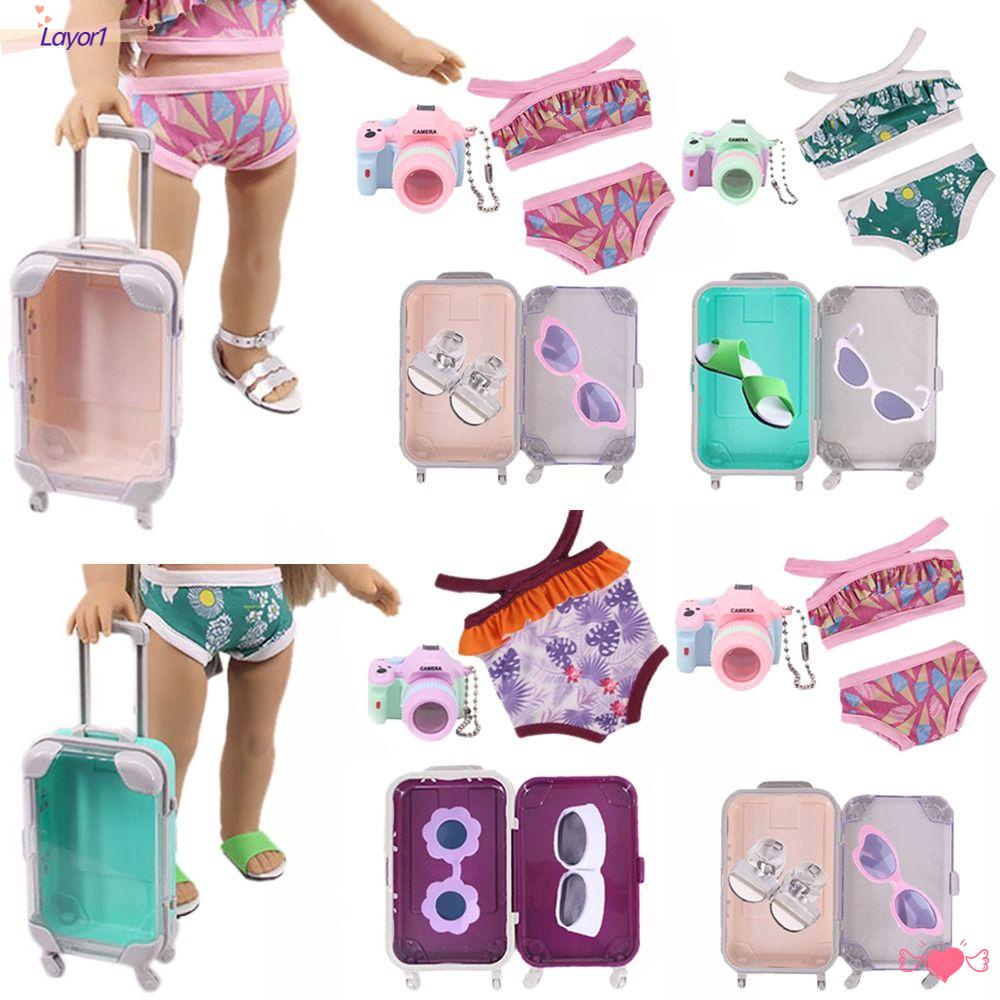 Set 1 / 5 Món Đồ Bơi / Kính Mát / Dép Xinh Xắn Cho Búp Bê Barbie