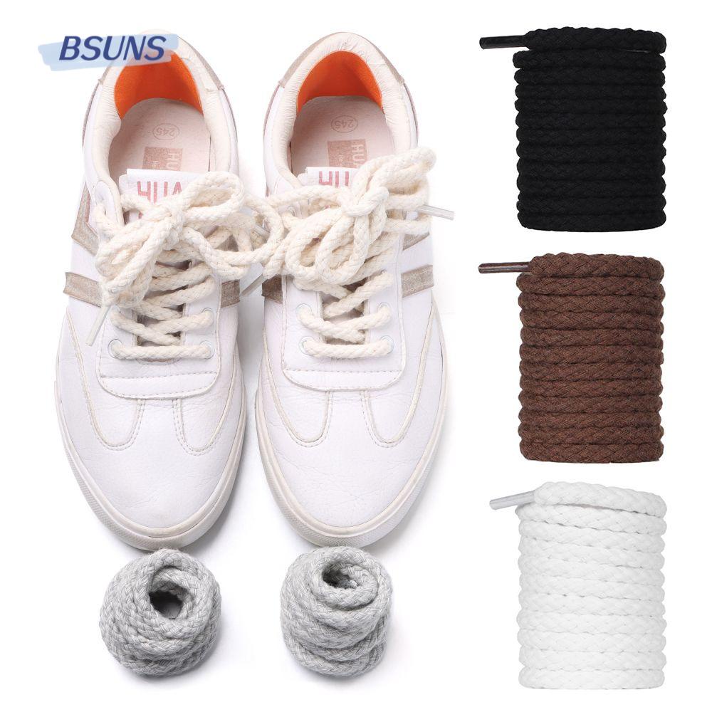 Bsuns Dây Giày Bằng Cotton Lanh Bện Chéo Màu Sáng