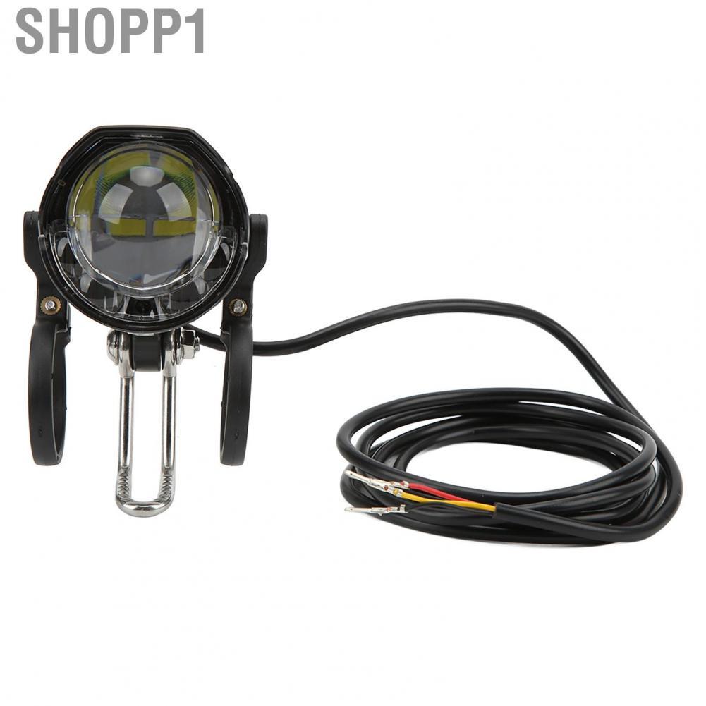 Shopp1 24V 36V 48V Electric Bike Front and Rear Light Set Headlight Tail Speaker Kit with 4  Lamp Beads