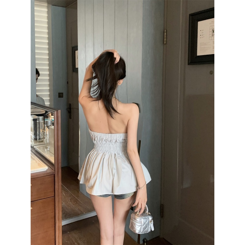 Áo Hai Dây Mùa Hè 2023 Ôm Eo Quyến Rũ Cho Nữ