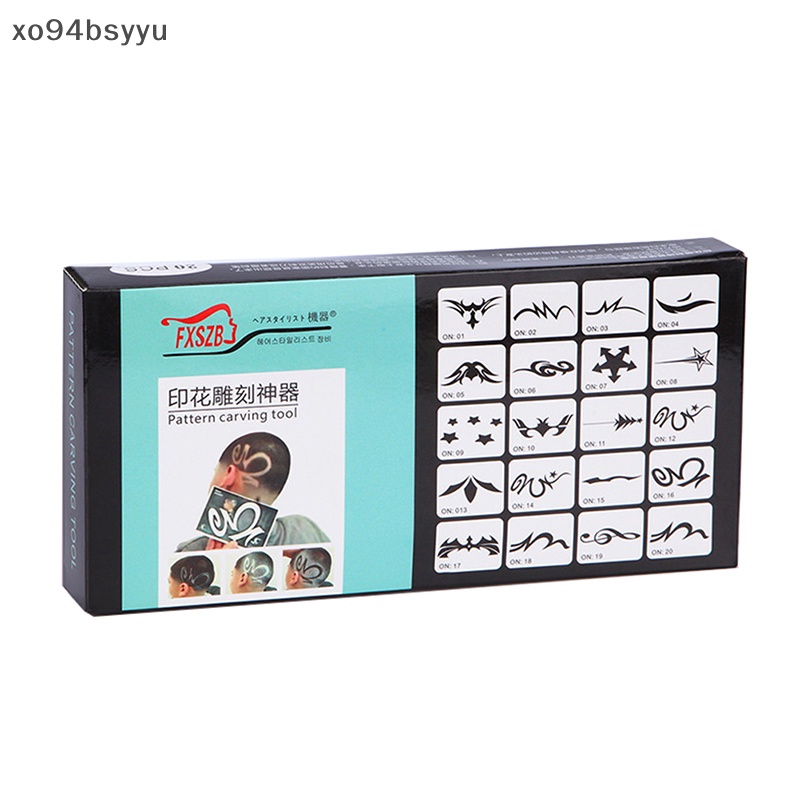 Set 20 Khuôn Xo94Bsyu Hỗn Hợp Cắt Tóc Hình Xăm DIY