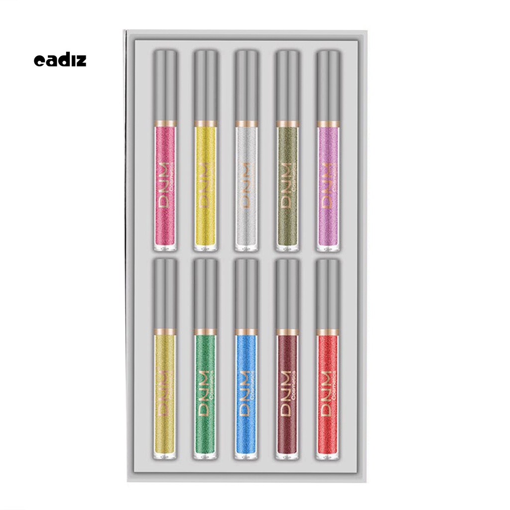 Set 10 Bút Kẻ Mắt Dạng Lỏng Chống Nước Lâu Trôi Tiện Dụng