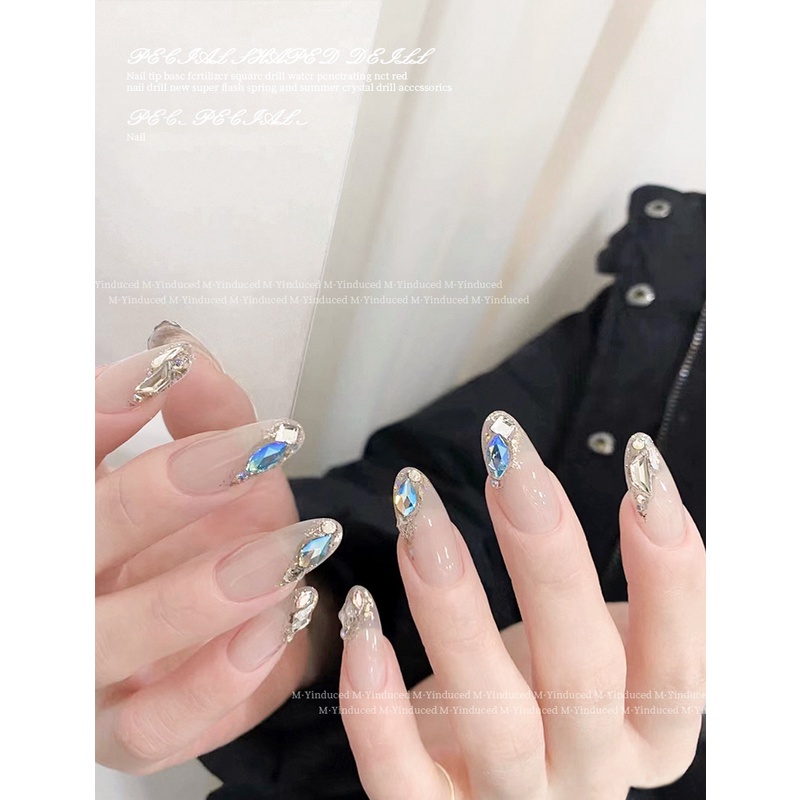 Set 100 Hạt Đá Kim Cương Giả Lấp Lánh Màu Vàng Cam Đen Hồng Trang Trí Móng Nghệ Thuật DIY