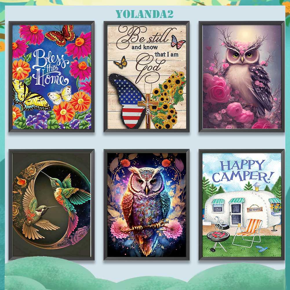 Bộ Tranh Đính Đá 5D Tự Làm Toàn Diện Họa Tiết Thú Trang Trí Nhà Cửa