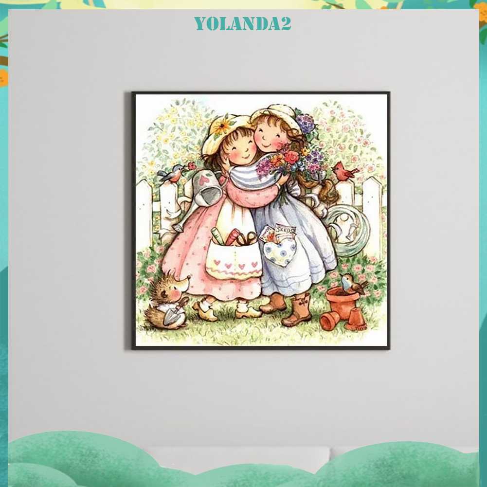 Tranh Đính Đá Kim Cương Toàn Bộ 5D DIY Hình Vẽ Cô Gái Trang Trí Nhà Cửa