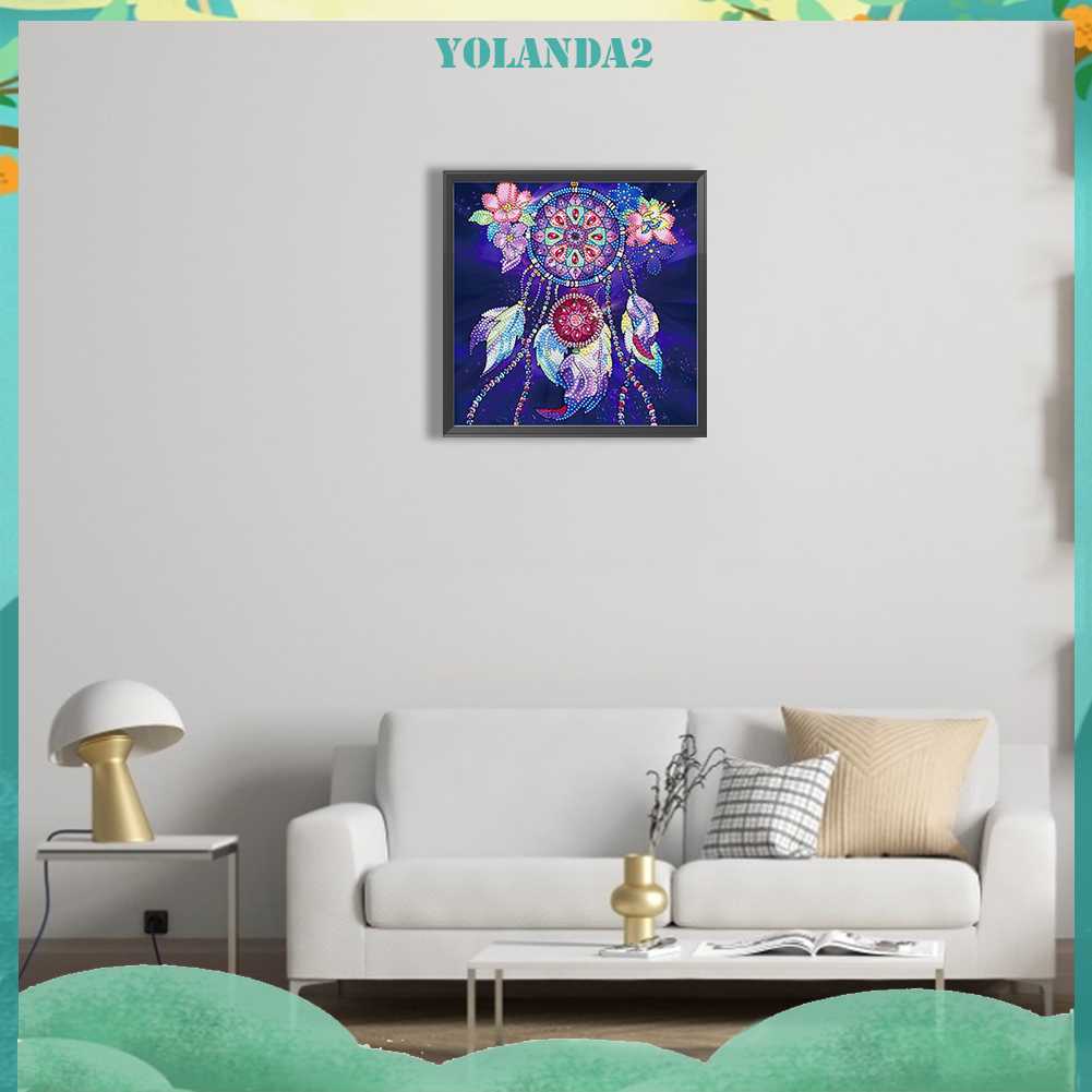 Bộ Tranh Đính Đá 5D Họa Tiết Hoa Lá Độc Đáo DIY Dùng Trang Trí Nhà Cửa