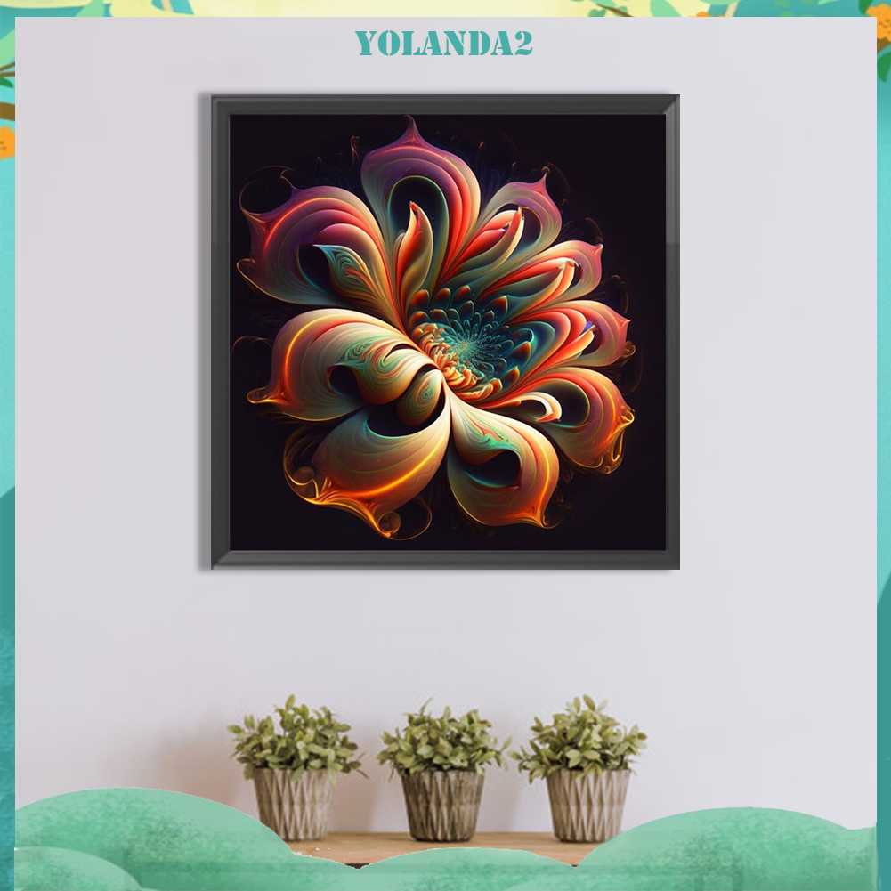 Tranh Đính Đá Kim Cương Toàn Bộ 5D DIY Hình Vẽ Hoa Trang Trí Nhà Cửa