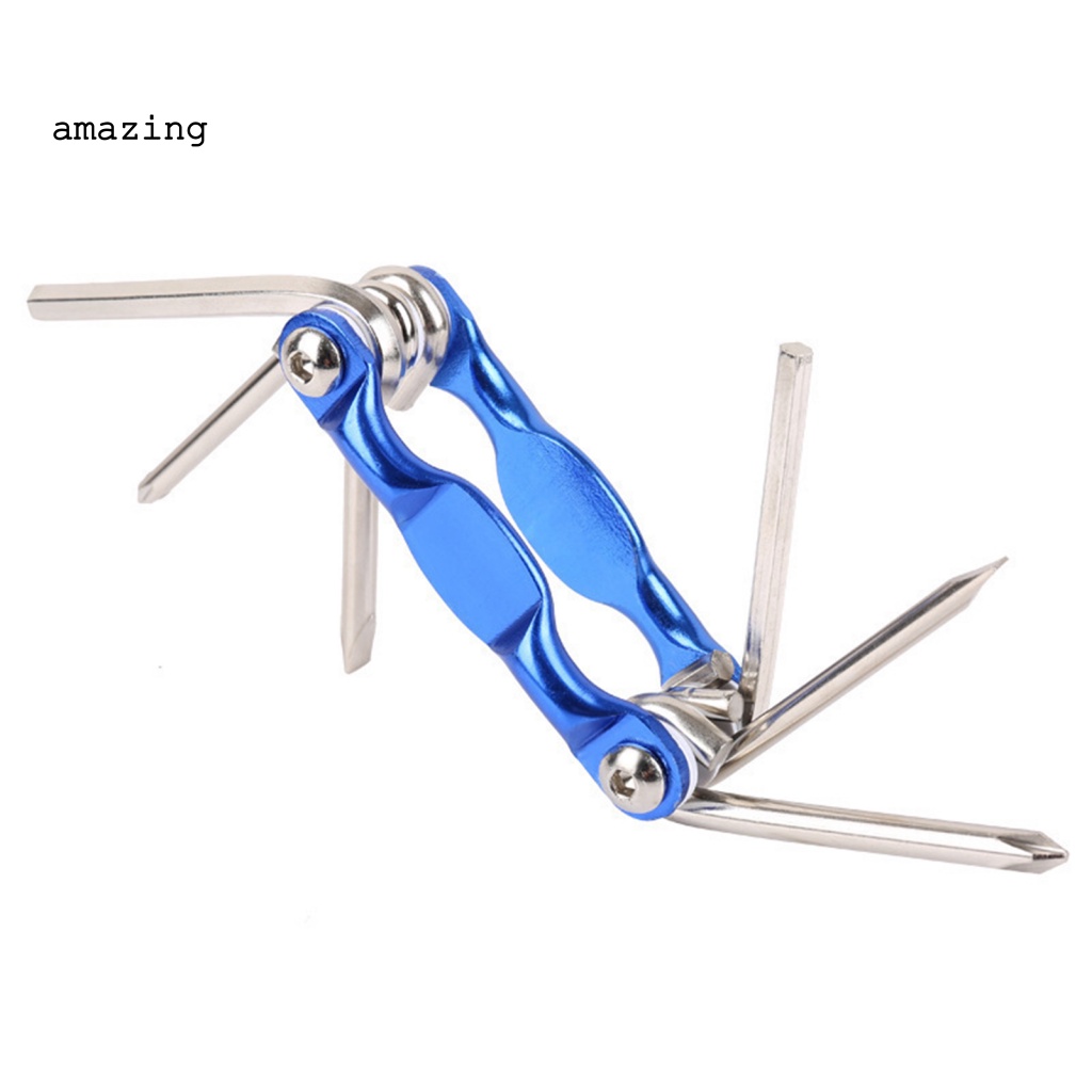 Bộ Cờ Lê Đầu Lục Giác 6 Trong 1 Chống Gỉ Có Thể Gấp Gọn Tiện Dụng Cho Xe Đạp