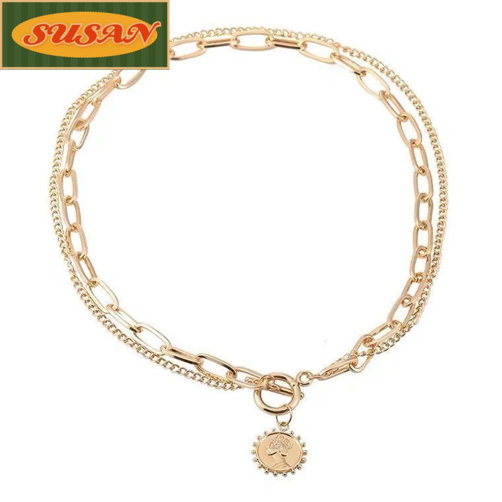 Vòng Cổ Choker Dây Xích Bằng Thép Không Gỉ Phong Cách Boho Cho Nữ