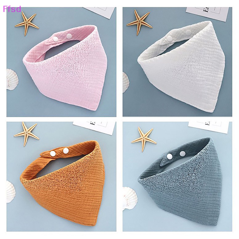 {Ffsd} Khăn Yếm Tam Giác Bằng Vải Thấm Hút Tốt In Họa Tiết Hoạt Hình Cho Bé