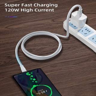 Dây Cáp Sạc Nhanh 120W 6A Cổng Cam 1M Cho Android Micro USB Type C IOS