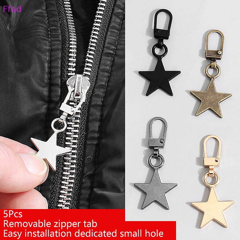 {Ffsd} Set 5 Dụng Cụ Khóa Kéo Kim Loại Hình Ngôi Sao Có Thể Tháo Rời Dùng Sửa Chữa Túi Xách Khóa Kéo * Bán Chạy