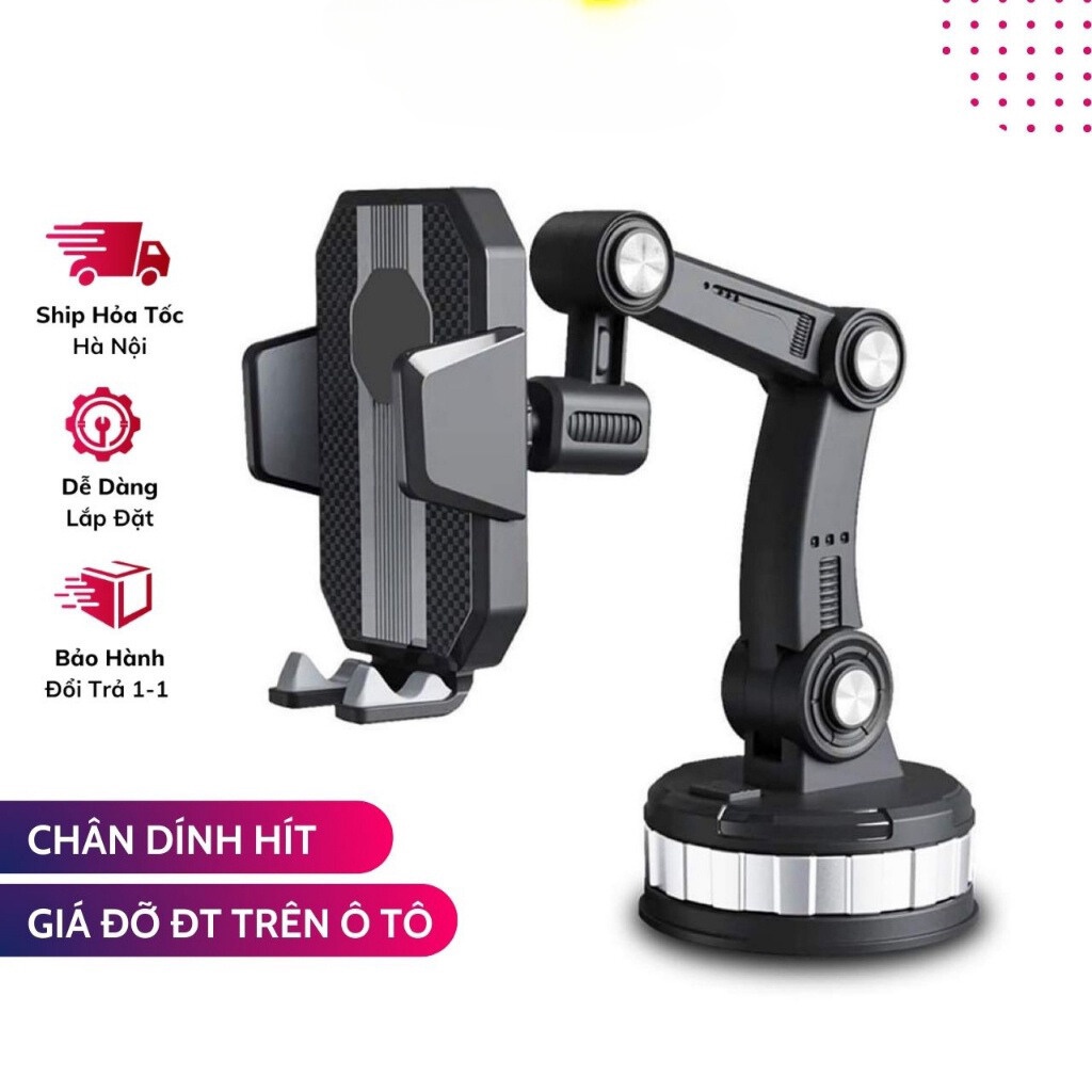 Giá đỡ điện thoại gắn taplo ô tô- Giá Đỡ Điện Thoại Khớp Quay Đa Năng, Xoay 360 Áp Dụng Cho Tất Cả Các Dòng Điện Thoại