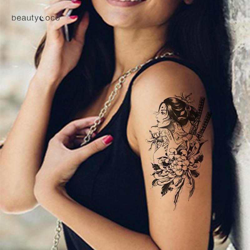 Beautycoco🍊Miếng dán hình xăm tạm thời 19CM×21CM chống thấm nước lâu trôi lên đến 2 tuần