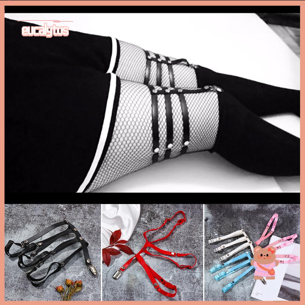 Eutus Đai Nịt Đùi Bằng Da Pu Phong Cách Punk Gothic Thời Trang Cho Nữ