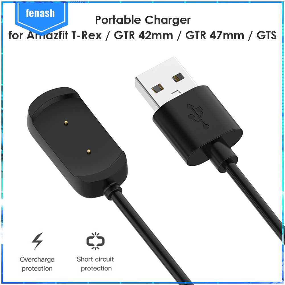 1 / 2 Dây Cáp Sạc USB Cho Đồng Hồ Thông Minh Amazfit T-Rex GTR 42mm 47mm GTS