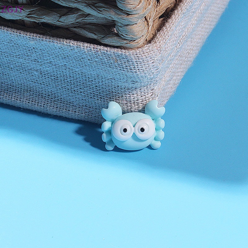 Set 10 Phụ Kiện Trang Trí Hình Cua / Động Vật Mini Dễ Thương DIY Mới