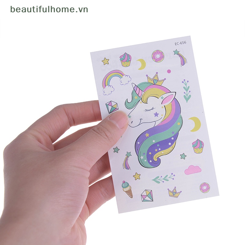 1 Tấm Hình Xăm Dán Tạm Thời Hình Động Vật Dễ Thương Chống Nước Cho Trẻ Em