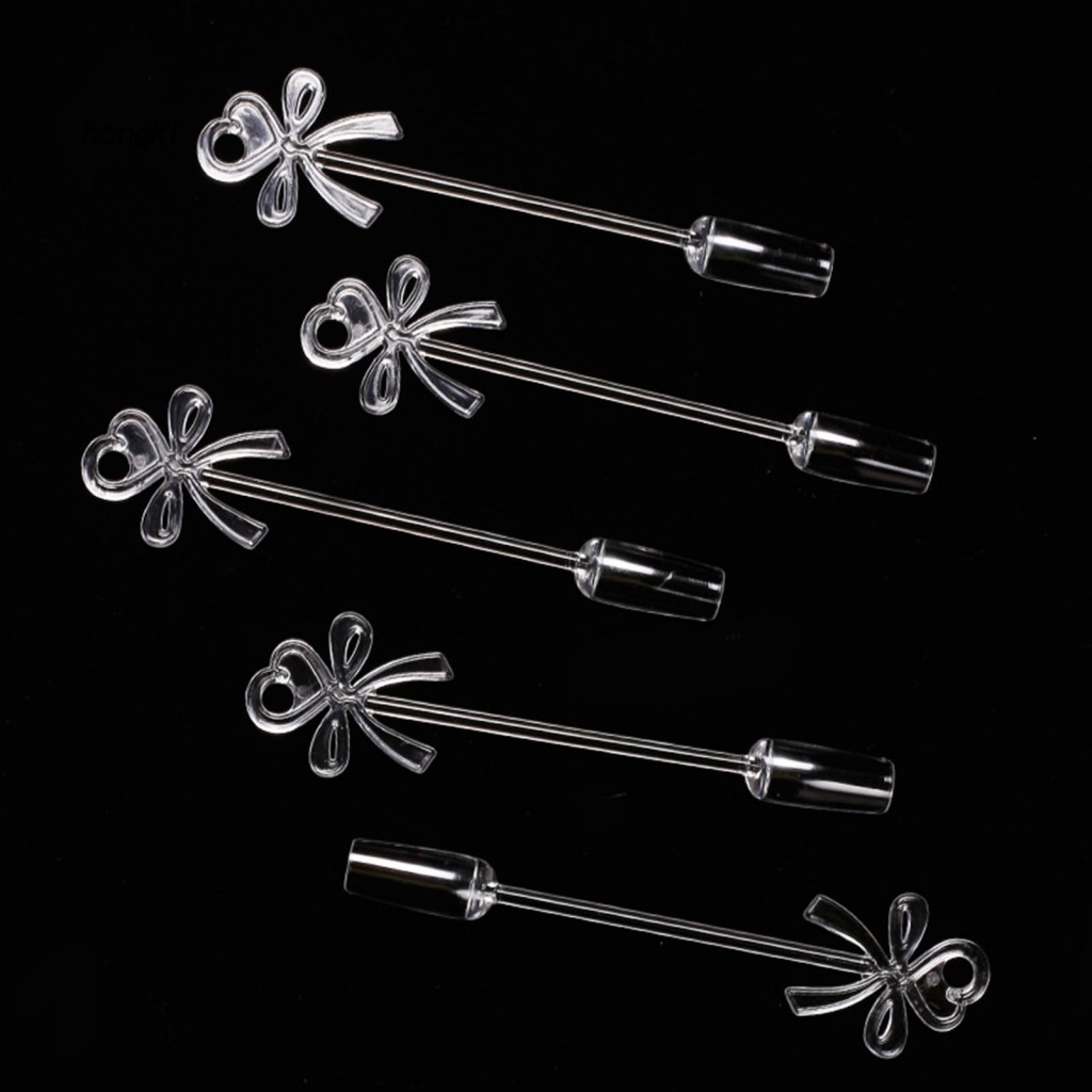 Set 24 Thẻ Móng Tay Giả Bằng Nhựa PP Đính Nơ DIY