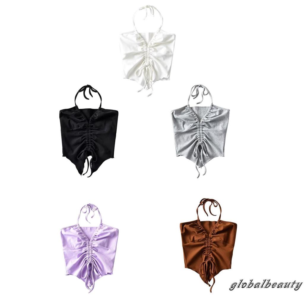 Áo Nữ Không Tay Hở Lưng Thiết Kế Dây Rút Thời Trang Quyến Rũ