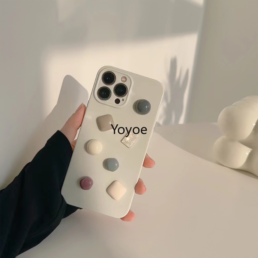 Ốp Điện Thoại Silicone Mềm Chống Sốc Đính Đá 3D Cho IPhone 14 11 12 13 Pro Max 7 8 14 Plus