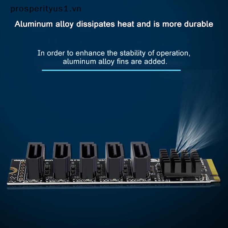 Card Chuyển Đổi PCI-E PCIE X4 X8 X16 Sang 6 Cổng 3.0 SATA M.2 NVME ASM1166 Chuyên Dụng