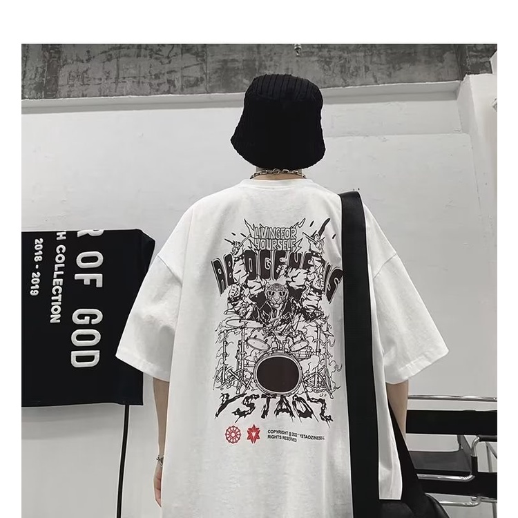 Áo Thun Tay Ngắn Phong Cách Đường Phố Mỹ Thời Trang Mùa Hè Cho Nam