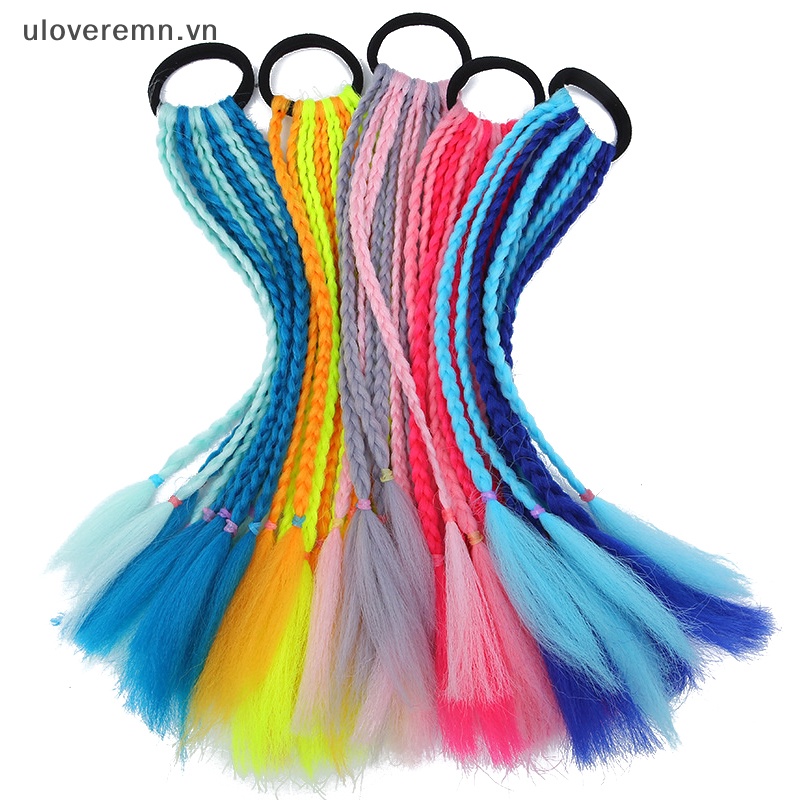 Tóc Giả Thắt Bím Đuôi Ngựa Xinh Xắn Cho Bé Gái