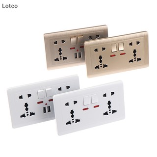 Lotco tường ổ cắm điện phổ 5 lỗ 2.1a kép usb sạc cổng ổ cắm vn
