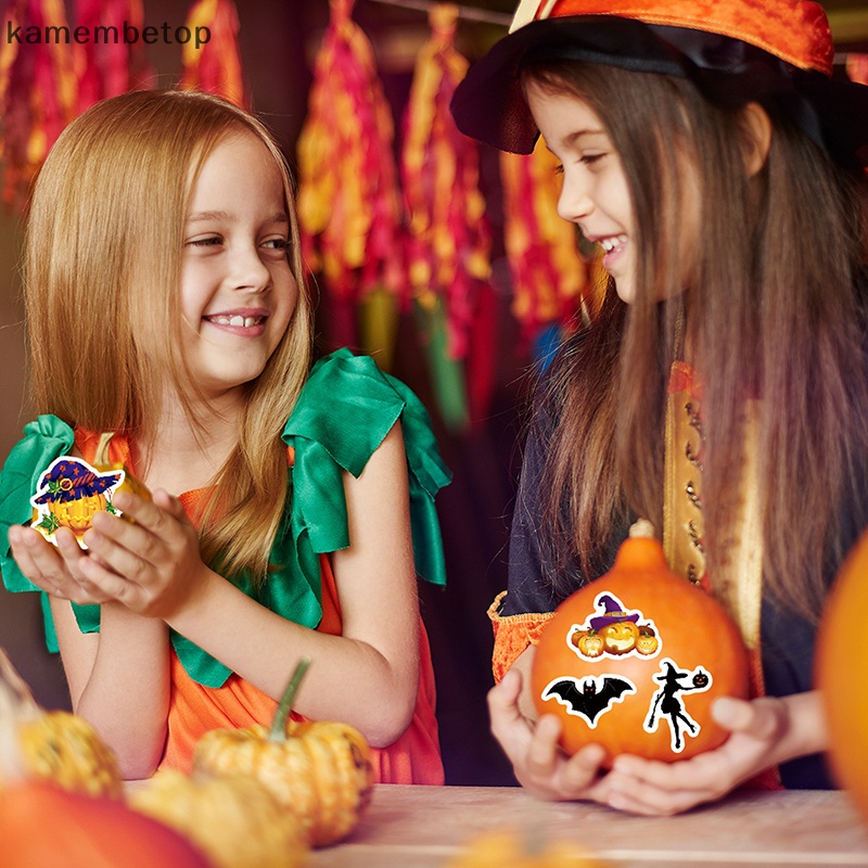 Bộ 100 Miếng Dán Vinyl Chống Thấm Nước Chủ Đề Halloween