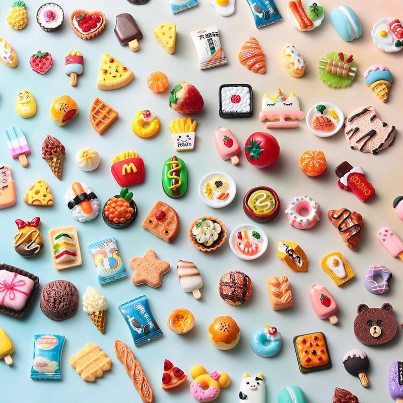 Đồ Chơi Mô Hình Bánh Quy / Thức Ăn Mini Bằng Nhựa Độc Đáo Cho Bé diy