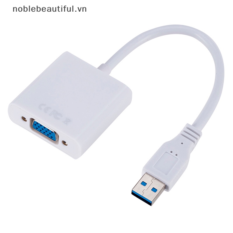 Cáp ChuyểN ĐổI Âm Thanh / Video USB 3.0 Sang Vga Cho Windows 7 / 8 / 10 PC 1080P