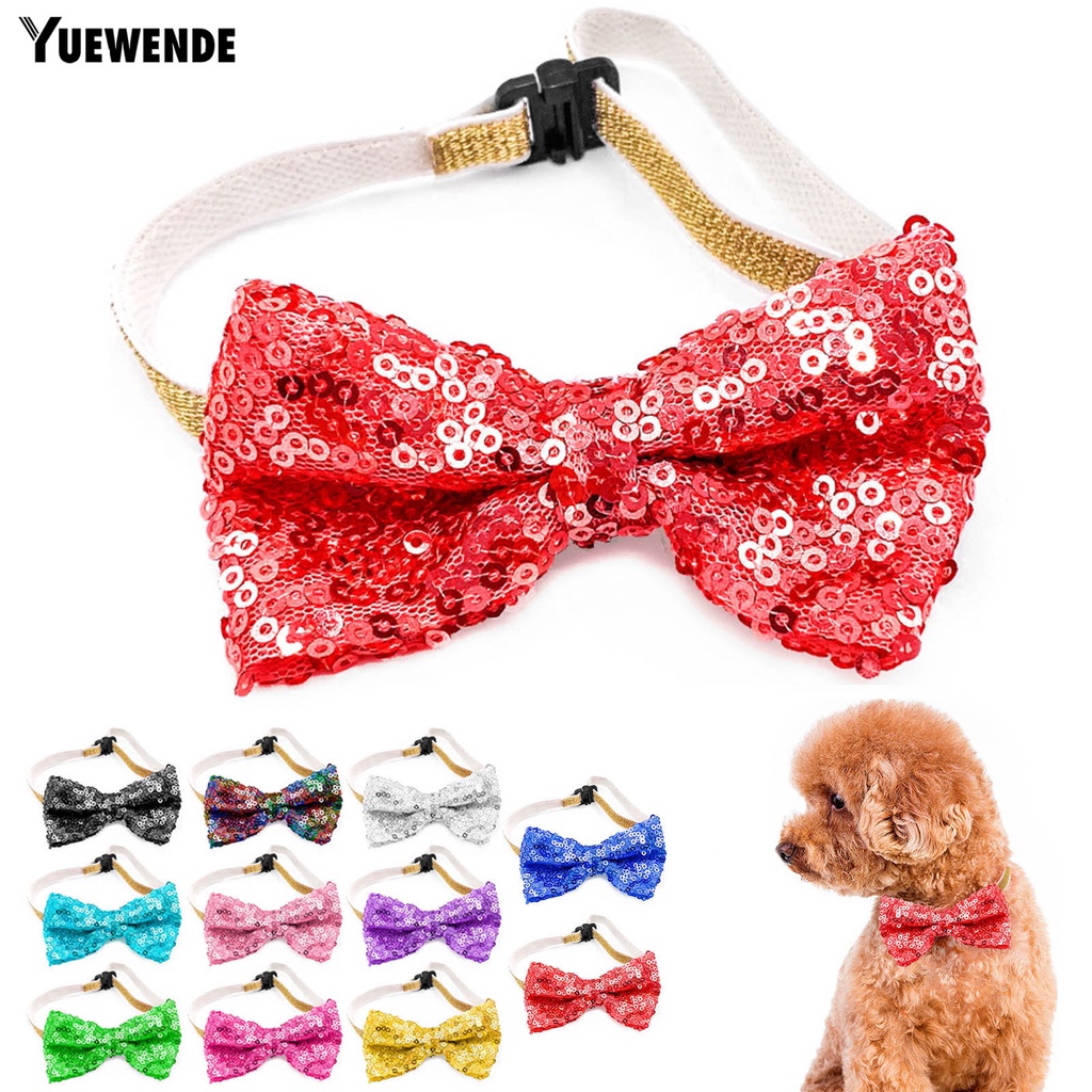 Vòng Cổ HìNh Nơ ĐíNh Kim Sa Có Thể ĐiềU ChỉNh Cho Thú Cưng