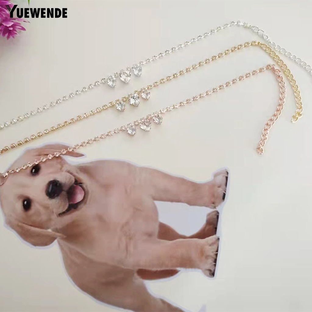 Vòng cổ Đính Đá Giả 3 Màu Thời Trang Dành Cho Thú Cưng