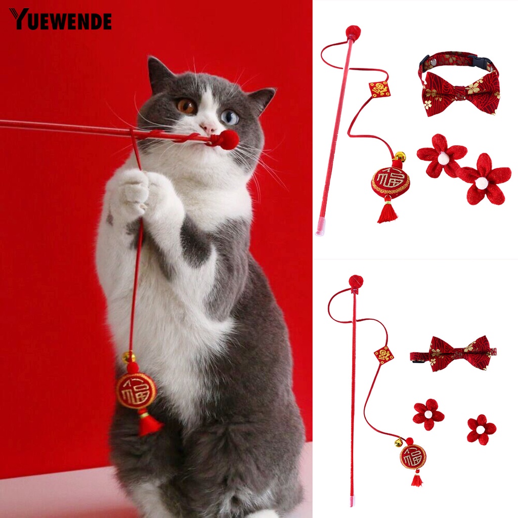 Set 3 Vòng Đeo Cổ Thời Trang Năm Mới Xinh Xắn Dành Cho Thú Cưng