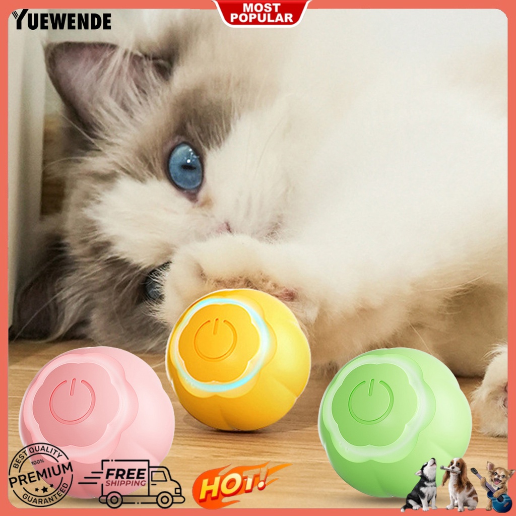 Đồ Chơi Bóng Lăn Điện Tử Thông Minh Chống Cắn 2 Chế Độ Có Thể Sạc Lại Hỗ Trợ Giảm Căng Thẳng Cho Mèo Cưng