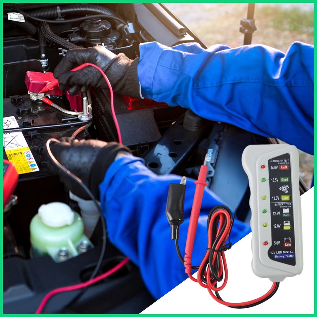 Thiết Bị Kiểm Tra Dung Lượng Pin 6V 12V Có Đèn LED Độ Chính Xác Cao Chuyên Dụng