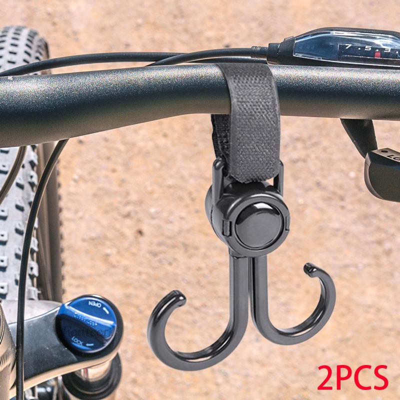 [Fenteer1] 2 Móc Treo Túi Xách Có Thể Xoay Được Dùng Cho Xe Đạp Trong Ký T