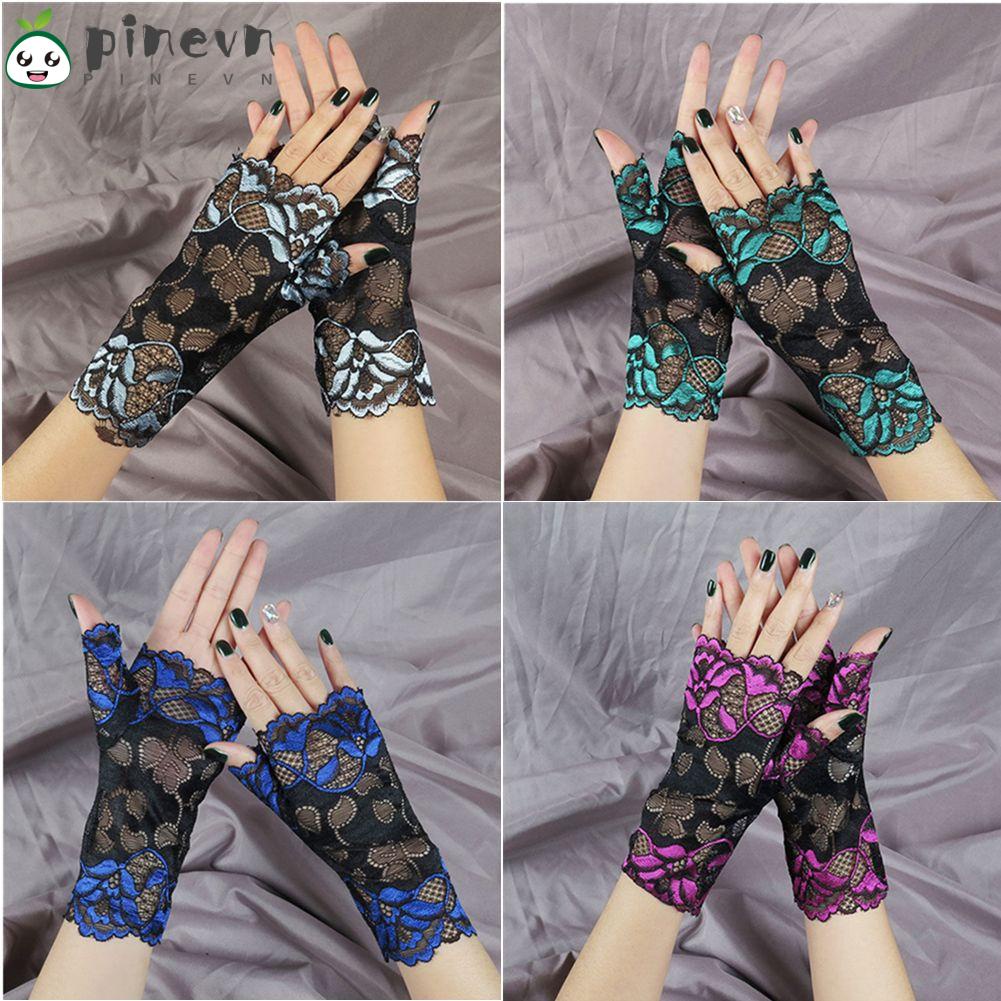 Găng Tay Ren Hở Ngón Thời Trang Nữ Tính