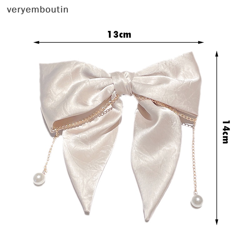 Kẹp Tóc Nơ Đính Ngọc Trai Thời Trang Cho Nữ