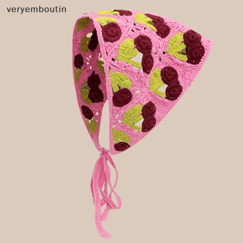 Mũ Trùm Đầu Đan Móc Thủ Công Hình Tam Giác Rỗng Kiểu Hàn Quốc Dễ Thương Ngọt Ngào n