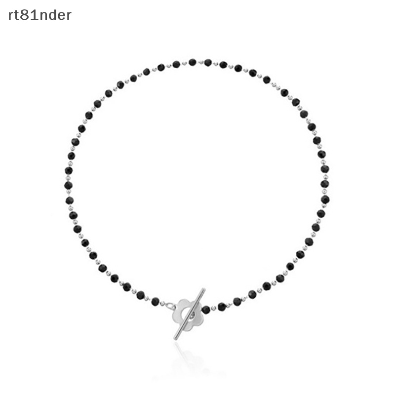 Rt Vòng Cổ Chuỗi Hạt Đen Thanh Lịch Phong Cách Hàn Quốc Cho Nữ