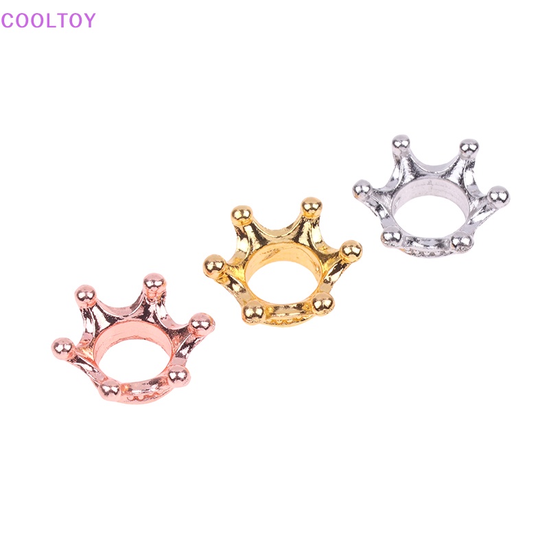 Set 2 Vương Miện Mini Bằng Nhôm Mạ Vàng / Bạc 1: 12 Trang Trí Nhà Búp Bê