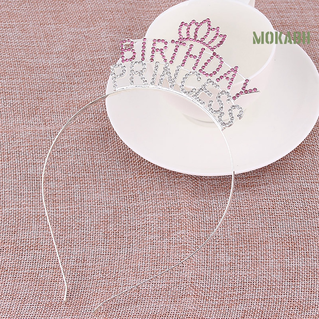[Mokabh] Vương Miện Công Chúa Đính Đá Co Giãn Đáng Yêu Dành Cho Sinh Nhật Bé Gái