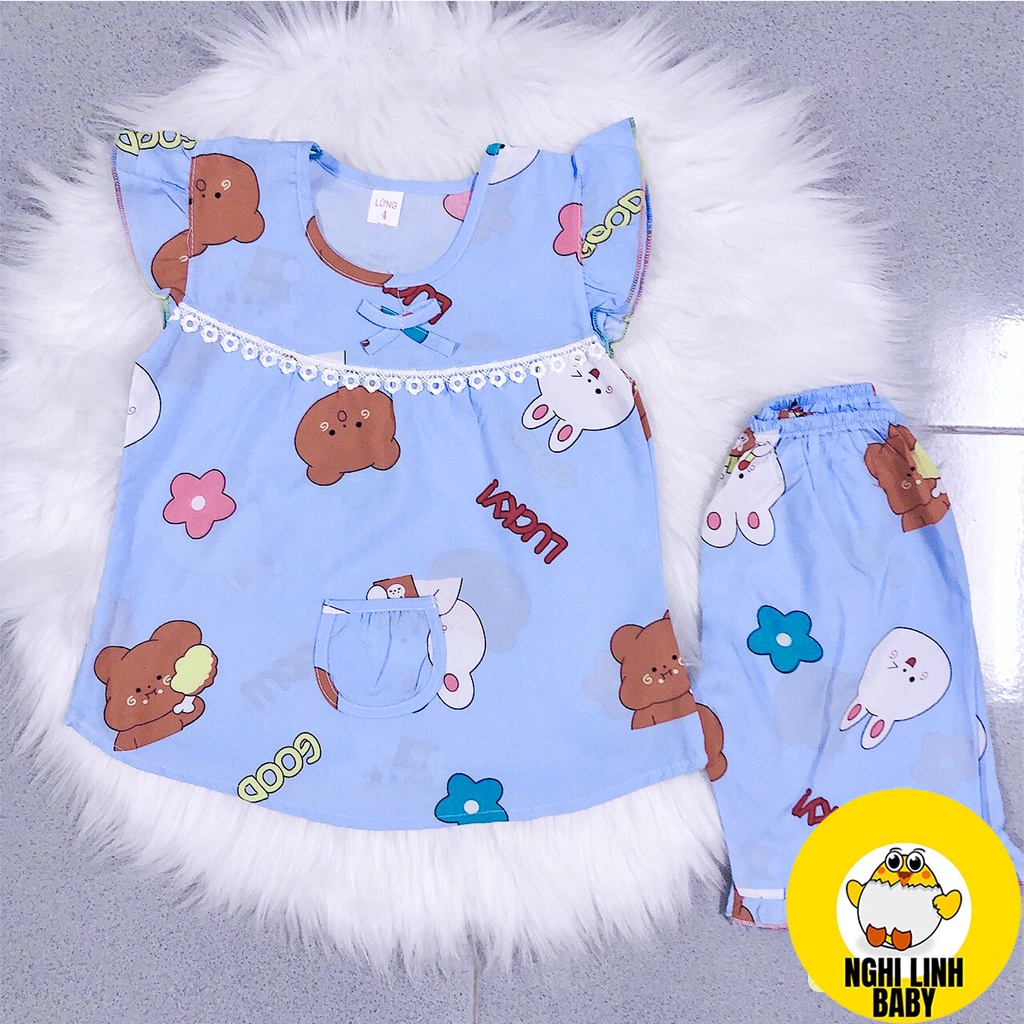 Đồ bộ bé gái, bộ tole/tone mặc nhà nhiều mẫu lửng xinh từ 10-43kg - Nghi Linh Baby