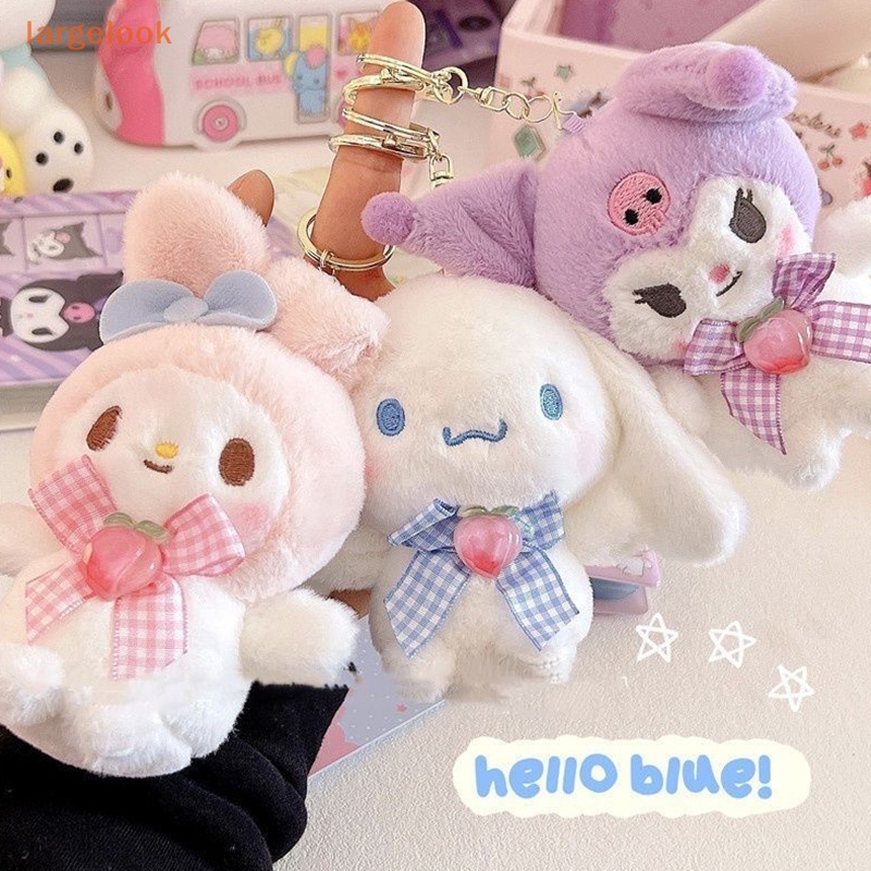 Móc Khóa Hình Búp Bê Thỏ Nhồi Bông Kuromi Melody Cinnamoroll Dễ Thương